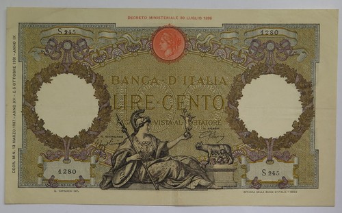 R2888 100 lire 1937 - [r2888],