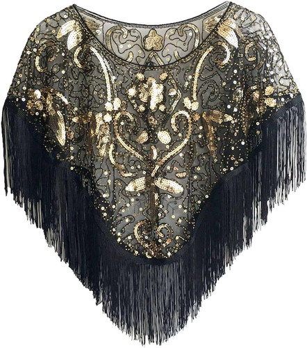 Pezzo scialle con - pezzo, paillettes