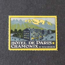 Vecchia etichetta HOTEL DE