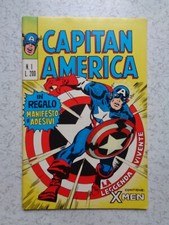 CAPITAN AMERICA n° 1 CORNO CON MANIFESTO POSTER STATO PIU' CHE OTTIMO NO RESA