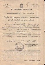 MONESIGLIO CUNEO FOGLIO DI