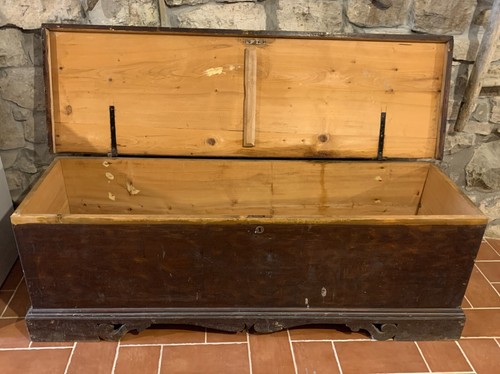 Vecchia cassapanca legno - legno, cm