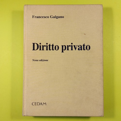 Diritto privato galgano cedam - galgano,