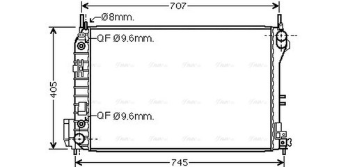 Ava coolant radiator ola2341 - coolant,