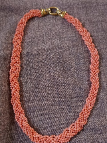 Collana corallo rosa - rosa, naturale