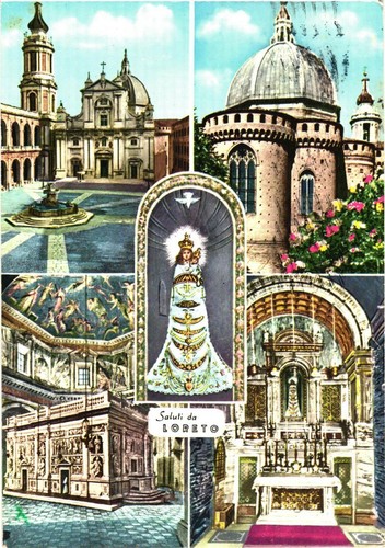 Cartolina loreto italia - cartolina,