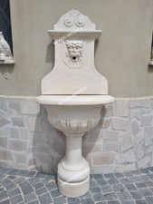 FONTANA A MURO PARETE CON  VASCA LAVANDINO DA GIARDINO PER ESTERNO CEMENTO H 146