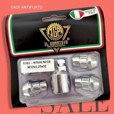 K161 DADI ANTIFURTO RUOTE 12x1,25x32 CONICO PER NISSAN JUKE F15, MICRA K10/11/13