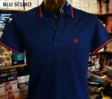 Polo uomo Baci & Abbracci con logo frontale e su spalla,stampa collo art BAM2125