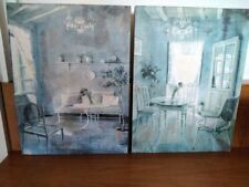 Quadri su legno Salotto Primavera Fiori 62x46