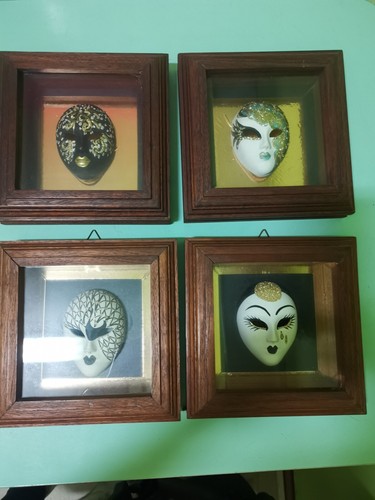 Quadri legno con maschera - quadri,