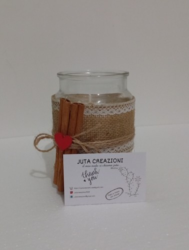 Candela artigianale neutra - candela, con