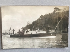 ITALIA CARTOLINA  MILITARE SBARCO DEI SOVRANI A PORTOFINO CON AUTOSCAFO