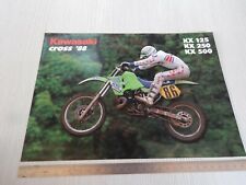 BROCHURE DEPLIANT ORIGINALE KAWASAKI CROSS 1988 KX 125 250 500 LINGUA ITALIANO