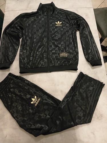 Adidas tuta uomo - s, nero/oro