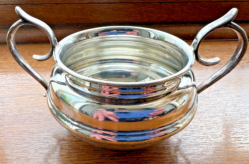 Epns sugar bowl - twin, handle