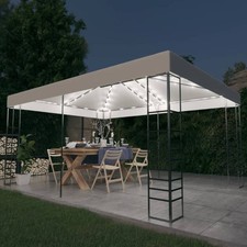 Gazebo con Stringa di Luci LED per Atmosfera 4x3x2,7m Diversi Colori vidaXL