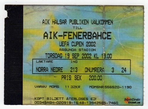 Biglietto aik solna - aik,