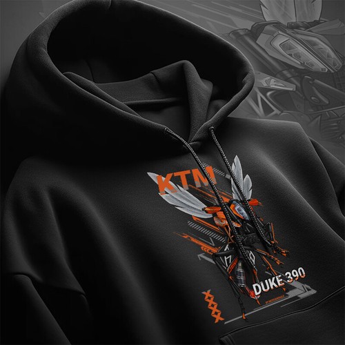 Felpa con cappuccio moto ktm - con,