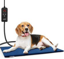 Tappetino Riscaldante per Cani E Gatti Con Controller a 6 Stadi, 70×40 Cm, Tappe