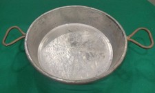 Tegame in rame antica con manici Diametro 30cm padella stagnata 