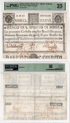 Stato pontificio scudi - stato, 80