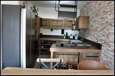 Cucina Tokyo completa + lavabo in pietra INDUSTRIAL in legno 11,80ml SU MISURA