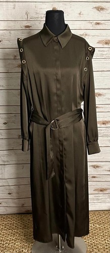 Maxi camicia zara verde - maxi, oliva