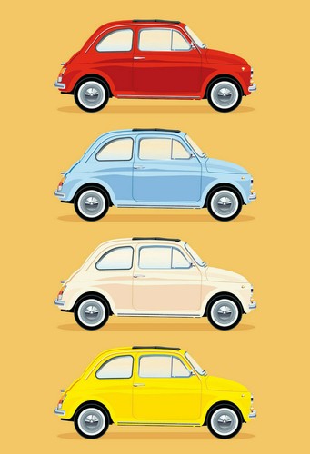 Poster fiat 500 classic - fiat,