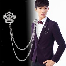 Moda Uomo Corona Con Spilla