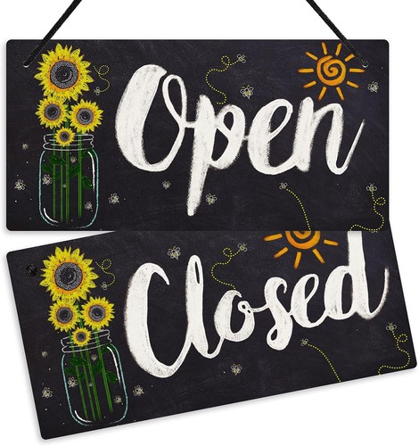 Open closed sign - sign,, reversible