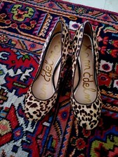 Decolté In Pelle Leopardata Sam Edelman Tacco 9 Mis 41, Come Nuove, Usate 1 Volt