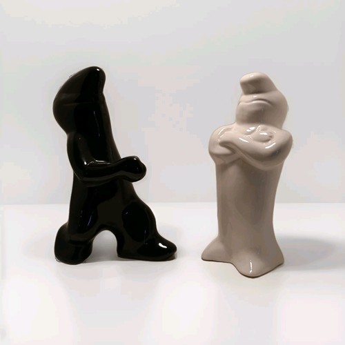 Coppia sculture ceramica - di,
