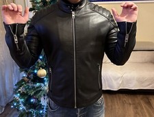 giubbotto uomo pelle Hugo Boss