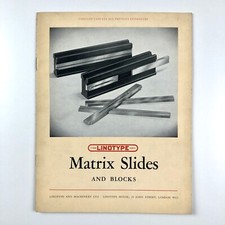 Linotype Matrix Slides and