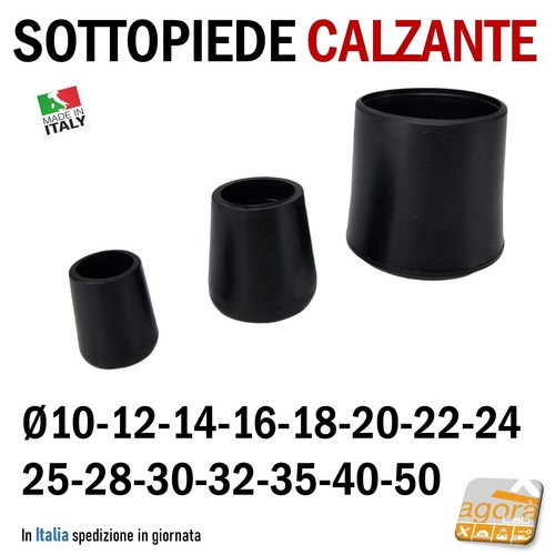 Puntali gomma tappo sottopiede - gomma,