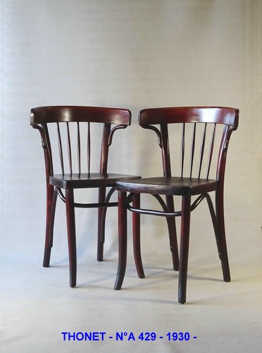 Deux chaises bistrot thonet - deux,
