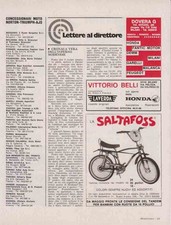 advertising Pubblicità  BICI SALTAFOSS  1974 BICI EPOCA