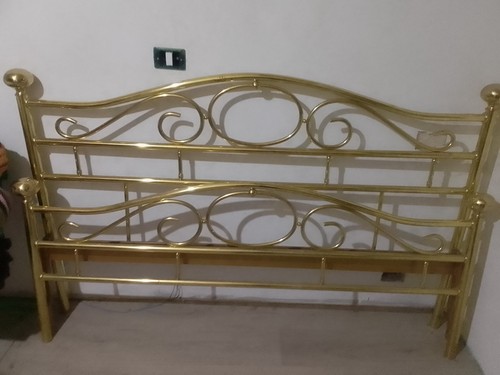 Letto ottone cromato lucido - letto,