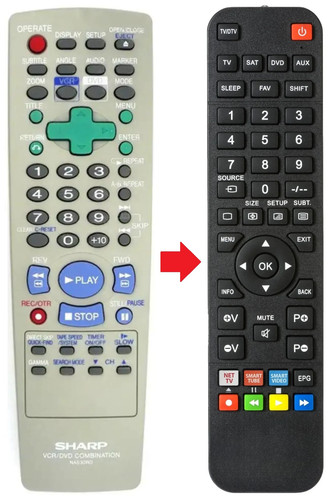 Telecomando adatto per sharp - telecomando,