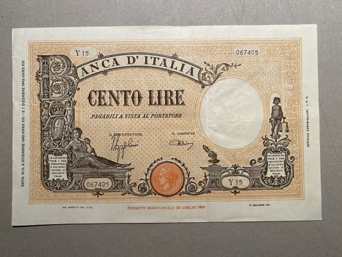 Banconota banknote 100 lire - banknote,
