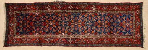 Antique malayer runner rug - antique, p
