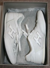 Sneakers/Allenatori HOGAN OLYMPIA originali in pelle bianca EU38/UK5.5/US8 stringate, ballerine