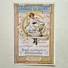 Milano Corredi Sposa Furla Biancheria Corso Venezia Biglietto Cartolina 1910