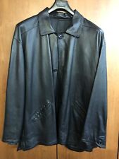 giaccone in pelle - uomo taglie forti