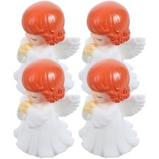  4 pezzi decorazioni per torte fate che pregano figurine angeli kawaii accessori