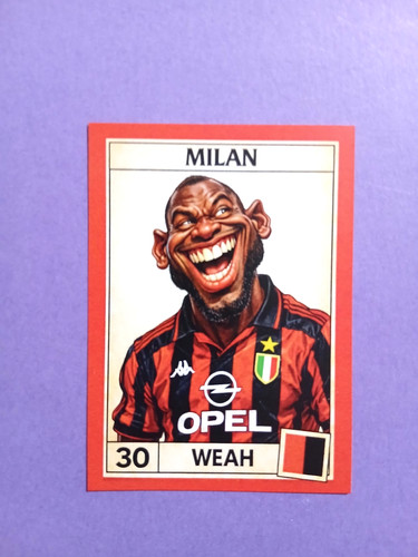 Figurina caricatura calciatori - figurina,