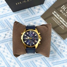 Nuovo Orologio Bulova Uomo Marine Star Quadrante Blu Cronografo Quarzo Uomo 43mm