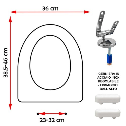 Sedile copriwater compatibile - sedile,