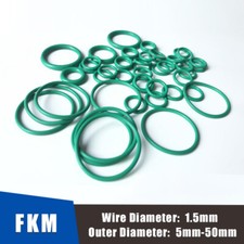 Guarnizione di tenuta O-Ring in gomma fluoro FKM 1,5mm resistente all'olio OD 5mm-50mm verde